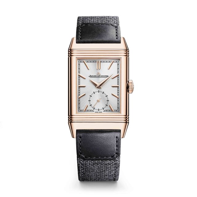 JAEGER-LECOULTRE REVERSO TRIBUTE SMALL SECONDS_PINK GOLD SILVER DIAL_FRONT
