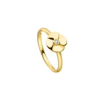 Gelbgold "Glückstreffer" Ring mit Brillant von Kollektion Müller bei Juwelier Jasper in Lippstadt