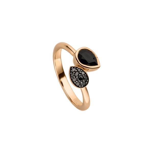 Roségold Ring mit Onyx und schwarzen Diamanten von Kollektion Müller bei Juwelier Jasper in Lippstadt