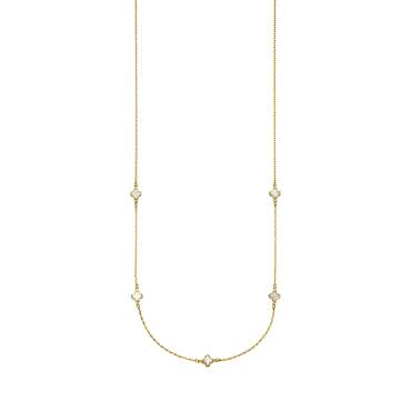 Zarte Gelbgold Kette mit Perlmutt-Elementen von Kollektion Müller bei Juwelier Jasper in Lippstadt