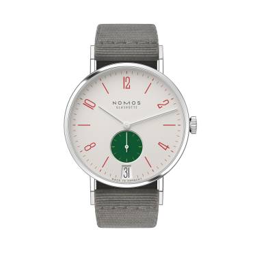 Tangente 38 Datum Go von NOMOS Glashütte bei Juwelier Müller in Kempten und Oberstdorf