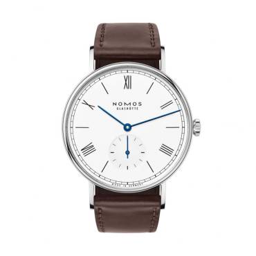 Ludwig 38 emailleweiß von NOMOS Glashütte bei Juwelier Müller in Kempten und Oberstdorf