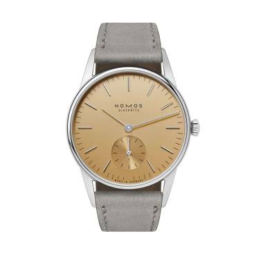 Orion 33 Gold von NOMOS Glashütte bei Juwelier Müller in Kempten und Oberstdorf