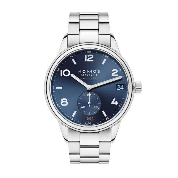 Club Sport neomatik 42 Datum blau von NOMOS Glashütte bei Juwelier Müller in Kempten und Oberstdorf