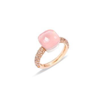 Ring Nudo Classic mit Rosenquarz und Calzedon von Pomellato bei Juwelier Jasper in Lippstadt