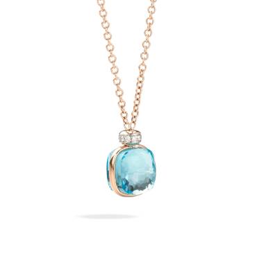 Halskette Nudo mit blauem Topas und Diamanten von Pomellato bei Juwelier Jasper in Lippstadt
