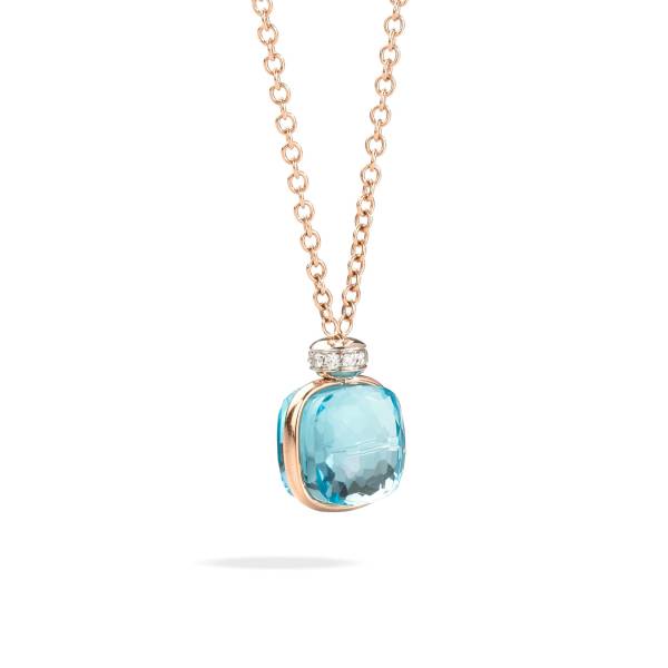 Halskette Nudo mit blauem Topas und Diamanten von Pomellato bei Juwelier Jasper in Lippstadt