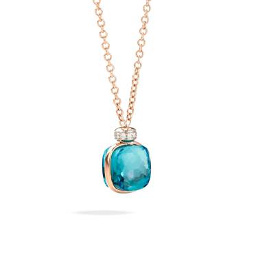 Halskette Nudo mit London Blu Topas und Diamanten von Pomellato bei Juwelier Jasper in Lippstadt