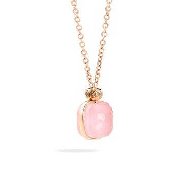 Halskette Nudo mit Rosenquarz von Pomellato bei Juwelier Jasper in Lippstadt