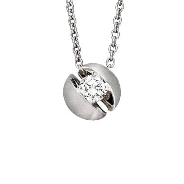 Weißgold Collier "Calla" mit Diamant von Schaffrath bei Juwelier Jasper in Lippstadt