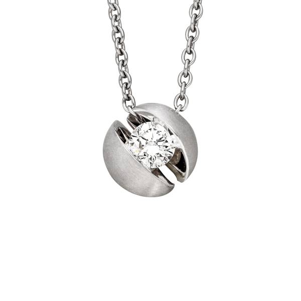 Weißgold Collier "Calla" mit Diamant von Schaffrath bei Juwelier Jasper in Lippstadt