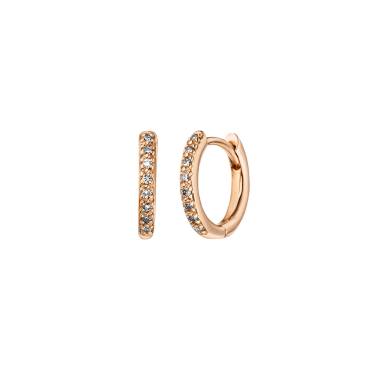Roségold "Glückstreffer" Creolen mit Brillanten von Kollektion Müller bei Juwelier Jasper in Lippstadt