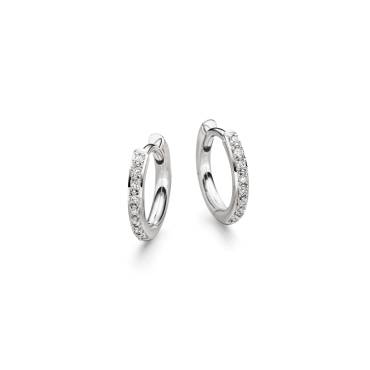 Weißgold "Glückstreffer" Creolen mit Brillanten von Kollektion Müller bei Juwelier Jasper in Lippstadt
