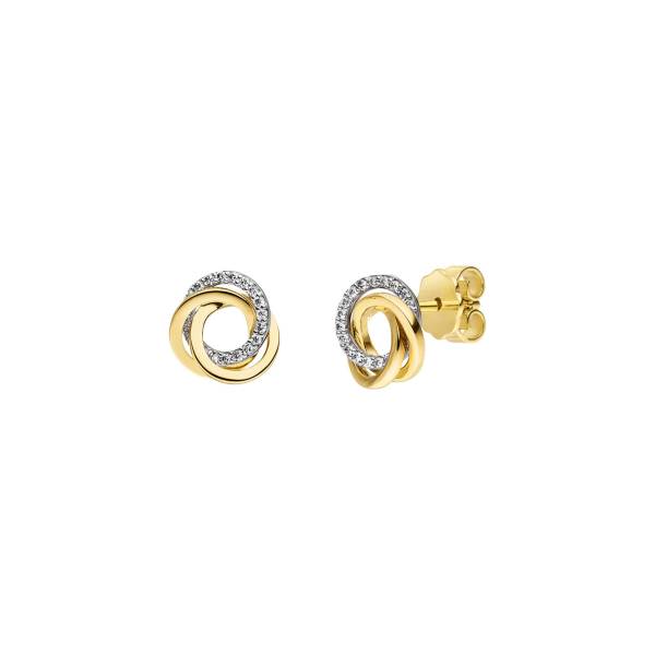 Weiß- und Gelbgold Creolen mit Brillanten von Kollektion Müller bei Juwelier Jasper in Lippstadt