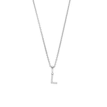 Weißgold Buchstabe L mit Diamanten von Kollektion Müller bei Juwelier Jasper in Lippstadt