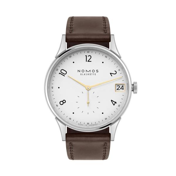 Minimatik 39 Datum Gold von NOMOS Glashütte bei Juwelier Müller in Kempten und Oberstdorf