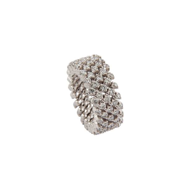Brevetto Classic Weißgold Multi Size Ring mit 5 Brillant-Reihen von Serafino Consoli bei Juwelier Jasper in Lippstadt