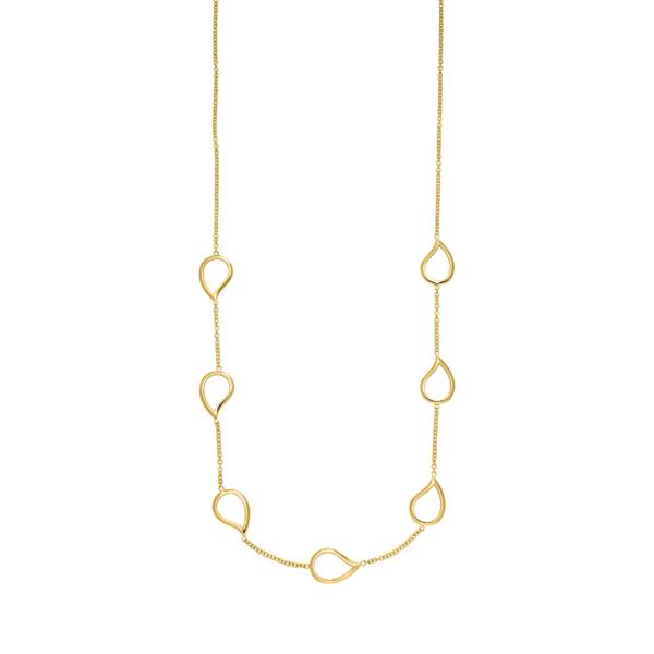 Gelbgold Kette mit Tropfen Elementen von Elaine Firenze bei Juwelier Jasper in Lippstadt