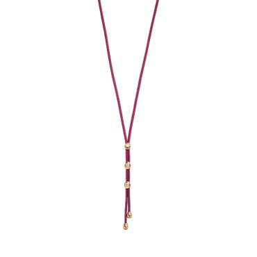 Roségold "Colotaire" Collier mit Diamanten und Leder von Schaffrath bei Juwelier Jasper in Lippstadt