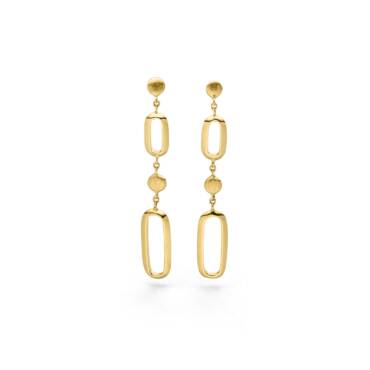 Gelbgold Ohränger mit ovalen Elementen von Elaine Firenze bei Juwelier Jasper in Lippstadt