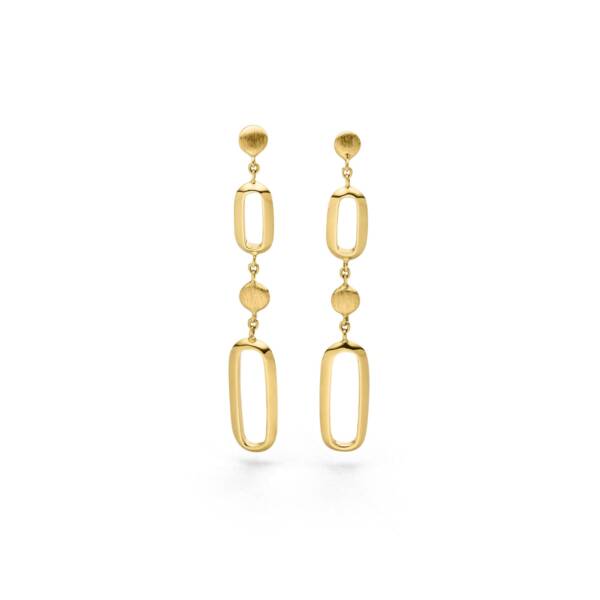 Gelbgold Ohränger mit ovalen Elementen von Elaine Firenze bei Juwelier Jasper in Lippstadt