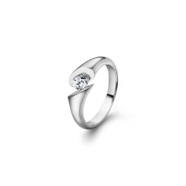 Weißgold CALLA Solitär Ring von Schaffrath bei Juwelier Jasper in Lippstadt