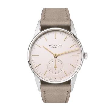 Orion 33 rosé von NOMOS Glashütte bei Juwelier Müller in Kempten und Oberstdorf