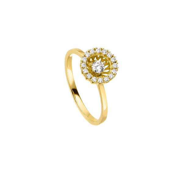 Gelbgold Ring "Swing" mit Brillanten von Jörg Heinz bei Juwelier Müller in Kempten