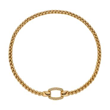 Flex'it Kette Eka mit dekorativem Verschluss und Diamantpavé - Länge 40 cm von FOPE bei Juwelier Müller in Kempten