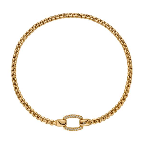 Flex'it Kette Eka mit dekorativem Verschluss und Diamantpavé - Länge 40 cm von FOPE bei Juwelier Müller in Kempten